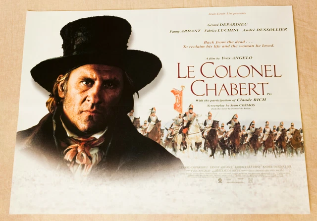 LE COLONEL CHABERT 1995 UK Quad Gerard Depardieu Fanny Ardant
