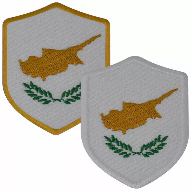 Aufnäher ZYPERN Wappen 7 x 5,6cm Bestickt Flagge Patch FanShirts4u