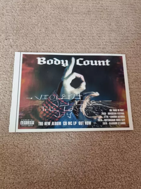 Tnewm91 Advert 5X8 Body Count : 'Violent Demise The Last Days' Album