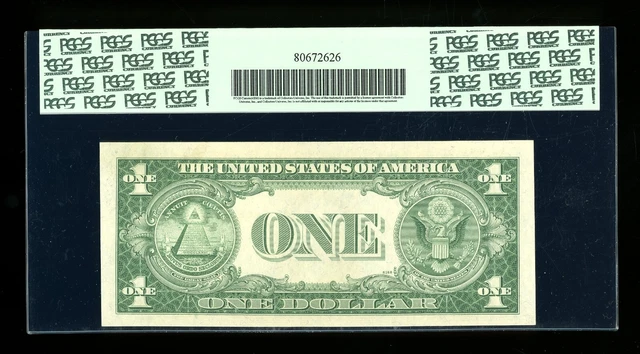 DBR 1935-E $1 Silver Fr. 1614 FI Block PCGS 64 PPQ Serial F10599413I 2