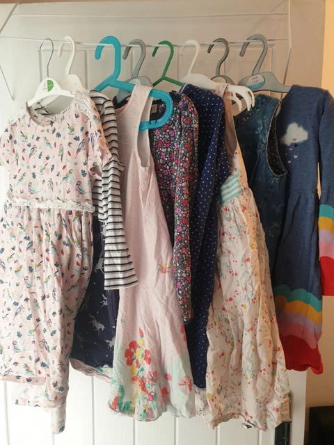 5-6 Years Dress Multi Bundle Various Girls.frozen Joules Tu Rainbow Pink Floral