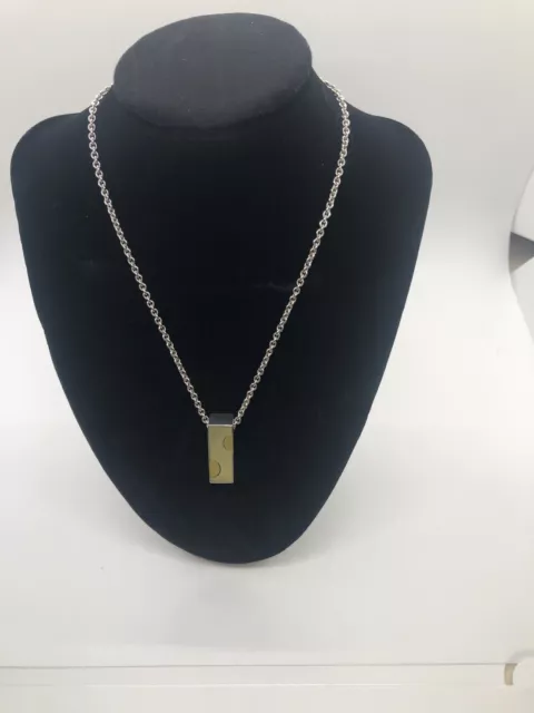 Movado Sterling Silver and 18k necklace