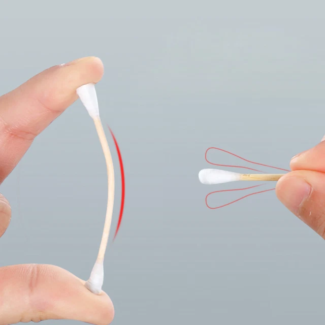 500Pcs Coton Swab Double Extrémité Hygiénique Jetable Coton Cosmétique Swab Pour