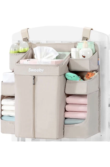 Diaper Organizer for Changing Table and Crib Diaper Stacker Nursery Organizer