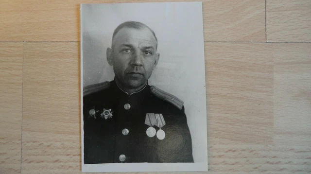 Foto Portrait Russische Offizier 100% Original UDSSR Nr-11
