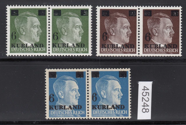 Kurland, Mi.-Nr. 1-3 ** geprüft paar  Michel 300,00