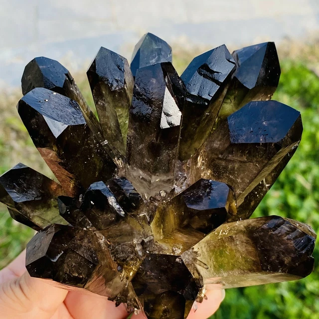 1.77LB  Rare tea crystal cluster quartz crystal cluster mineral specimen