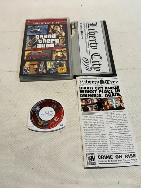 GRAND THEFT AUTO GTA Liberty City Stories PSP CIB Complete UMD Map ...