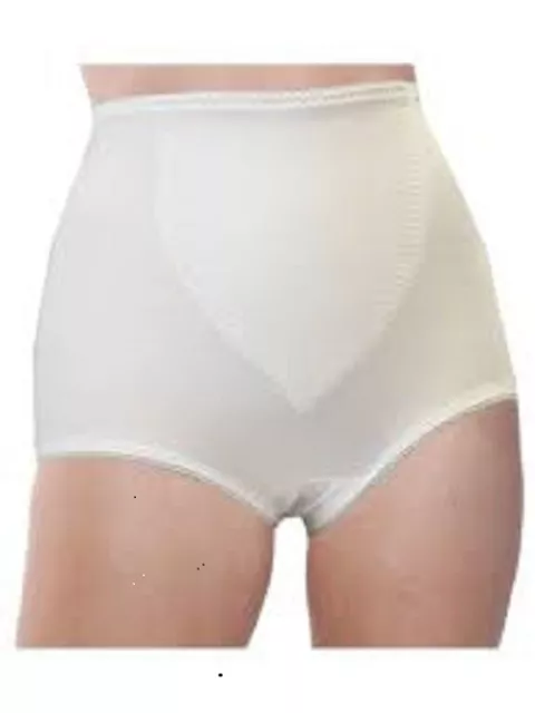 Womens Shapewear 2 LOT HI-TOP BRIEFS Tummy Control BEIGE WHITE Panties S M  L XL
