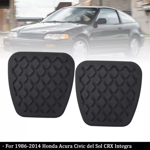 2X Brake Clutch Pedal Pad Fit For 86-14 Honda Acura Civic del Sol CRX Integra