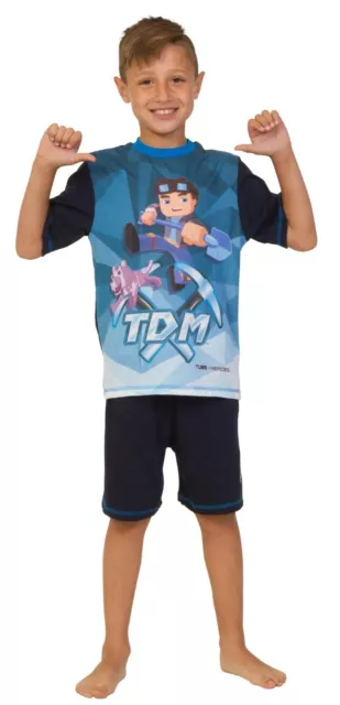 Lizenzierter Dan TDM You Tube Heroes kurzer Pyjama The Diamond Minecart Pyjama