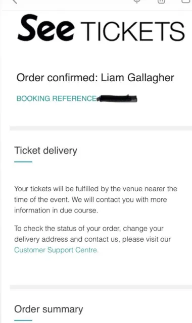 x4 Liam Gallagher Definitely Maybe Tour (Sat 15th June Manchester)