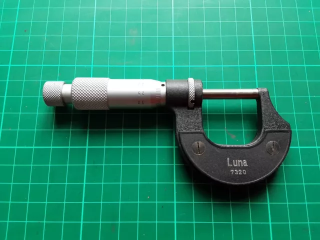 Luna 7320 0- 25mm external metric micrometer toolmaker engineer measurement tool