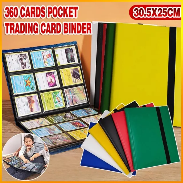 360 Cards Pocket Trading Card Binder 9 Pocket Trading Card Album Folder Case AU