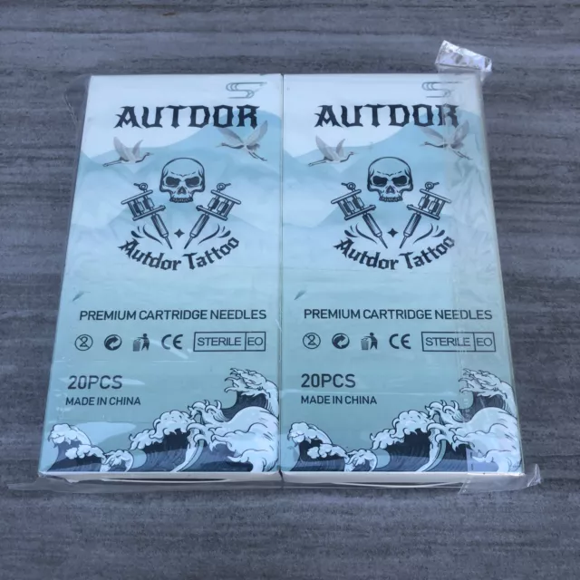 Agujas de cartucho premium para tatuaje Autdor - 20 piezas x 2 (40 en total) nuevas