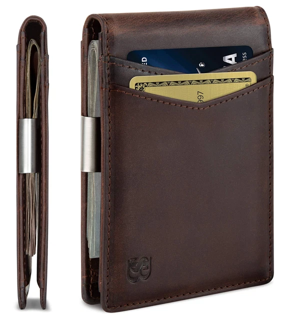 BRANDS Money Clip Wallet - Mens Wallets slim Front Pocket