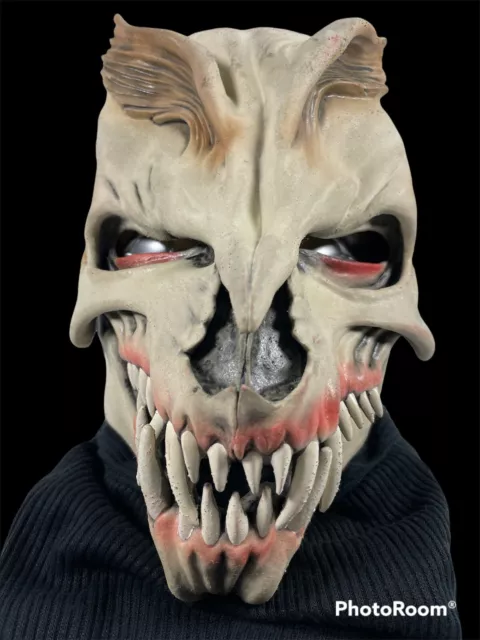 Horror Ghost Mask Realistic Movie Scream Scary Face Stick Tongue Out  ScaryCosplay killer Mask Demon Slayer