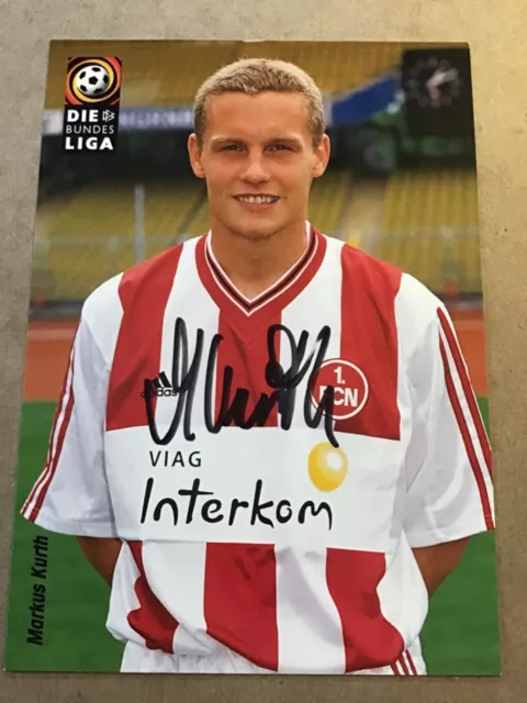 Markus Kurth, Germany 🇩🇪 1.FC Nürnberg 1998/99 hand signed