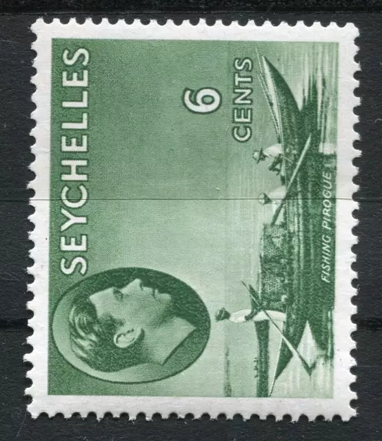 SEYCHELLES; 1938 early GVI pictorial issue fine Mint hinged 6c. value