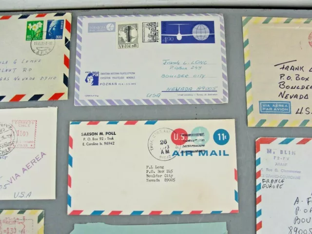 Lot 10 Circ Envelopes 📮 International Airmail Par Avion Postage Stamp 1973-1975 3