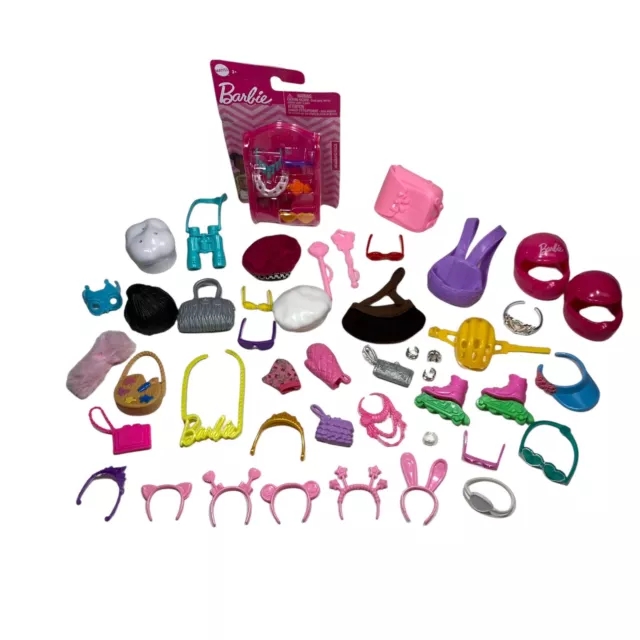 Doll & Barbie Accessories Lot 50+ Pieces Bags Headbands Glasses Hats Jewelry