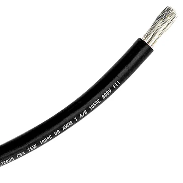 Marine Grade 3/0 AWG X 4’-6” Stranded Tinned Copper Battery Cable Wire Black