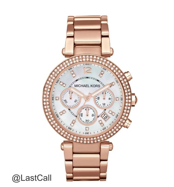 New Michael Kors Watch - Parker MK5491 Rose-Gold Tone 38mm Chronograph Dial 