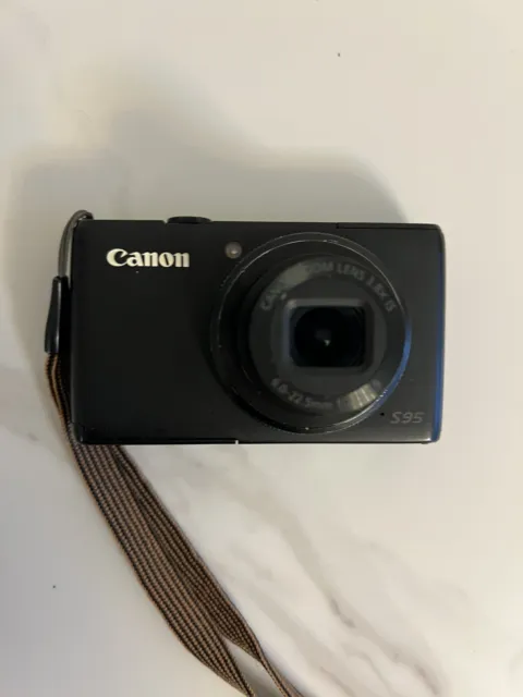 Canon Powershot S95 Black Compact Camera Used