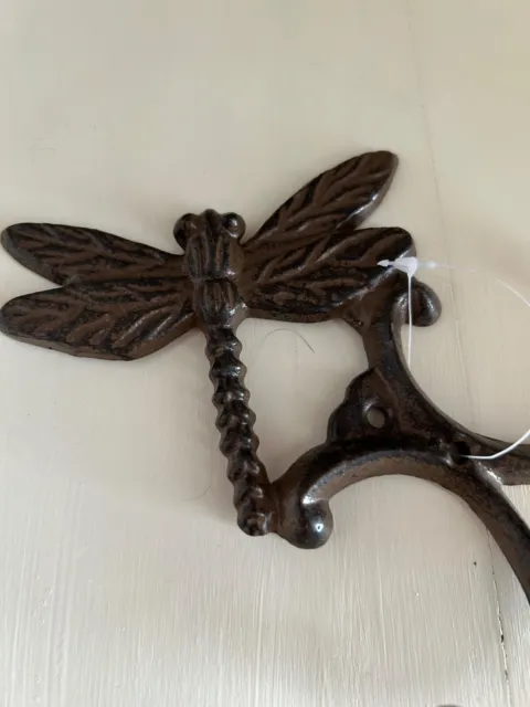 Metal Dragonfly Double Wall Hook