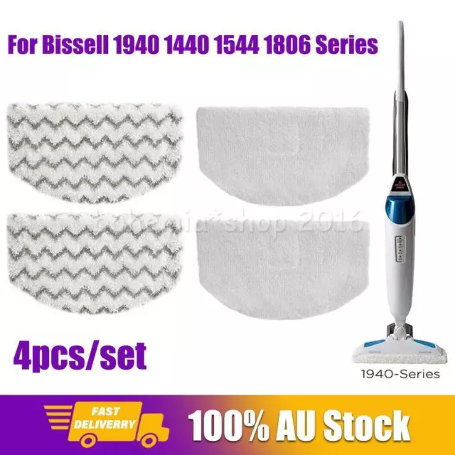 4pcs Replacement Microfiber Mop Pads For Bissell Powerfresh 1940 &1440 Series