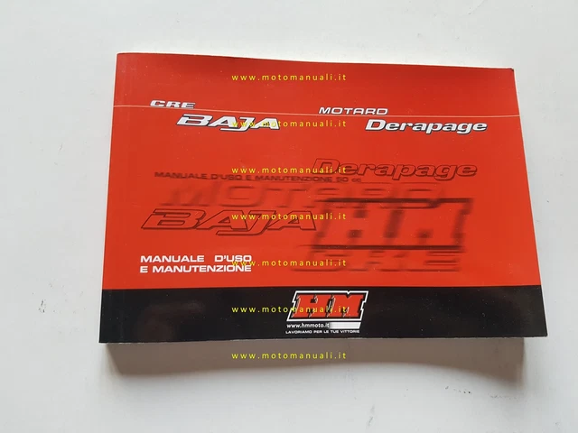 HM 50 CRE Baja Motard Derapage 2003 manuale uso manutenzione ITALIANO originale