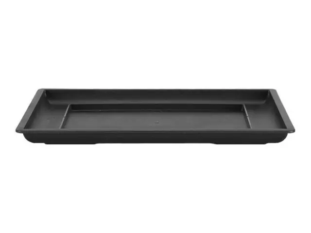 Soucoupe chinoise rectangulaire en plastique noir pour bonsaï 19x13,5x1 cm - PL2