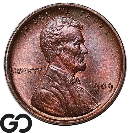 1909 VDB Lincoln Cent Wheat Penny, Gorgeous Superb Gem BU++