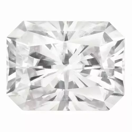 1 Radiant Cut Moissanite Forever Brilliant 10x8mm Diameter 3.90 tcw Loose Stone