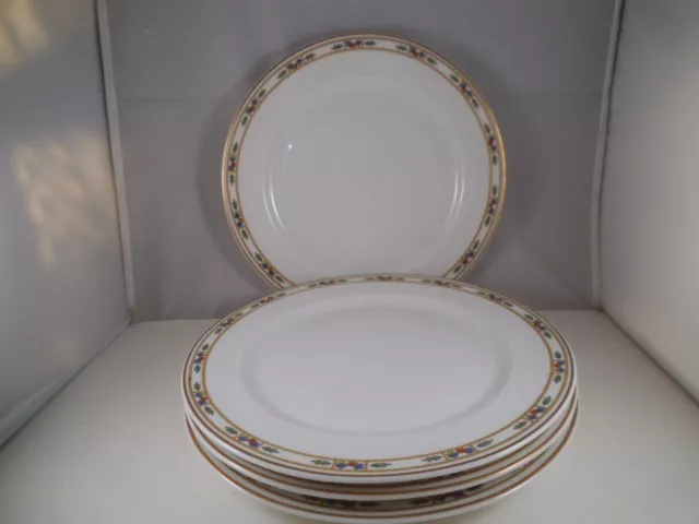 Vintage Set of 4 Syracuse China Orleans Luncheon Salad Plates Flowers