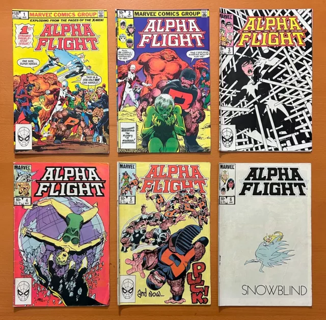 Alpha Flight #1 to 111 MASSIVE job lot (Marvel 1983) 109 x 1st Series comics