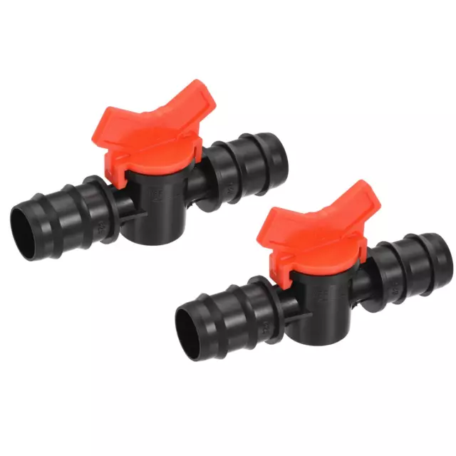 Robinet à nant 25mm Raccord Arrêt Interrupteur pour Irrigation Tube 2 Set