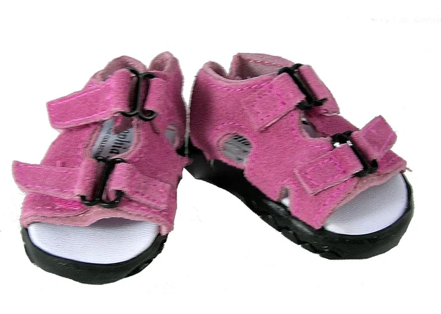 Pink Suede Cross Trail Sandals Fits 18inch American Girl & Logan Boy Dolls