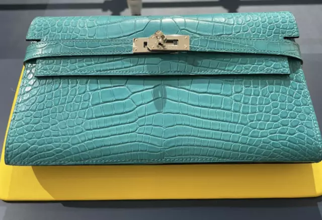 Hermès Kelly Pochette Shiny Black Noir Alligator with Palladium Hardware -  Bags - Kabinet Privé