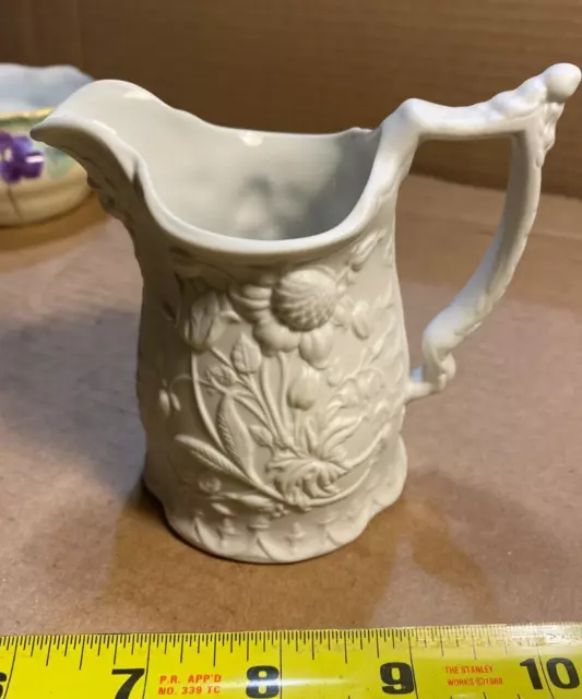 Portmeirion Pitcher, Parian, Made In England, white Bisque porcelain