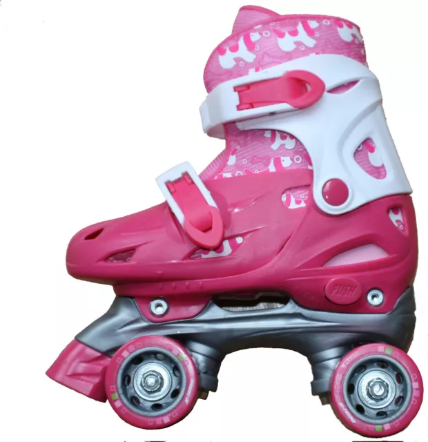 Girls - childrens Quad Roller Skates adjustable UK 2 - 4½ -  EU 34-37