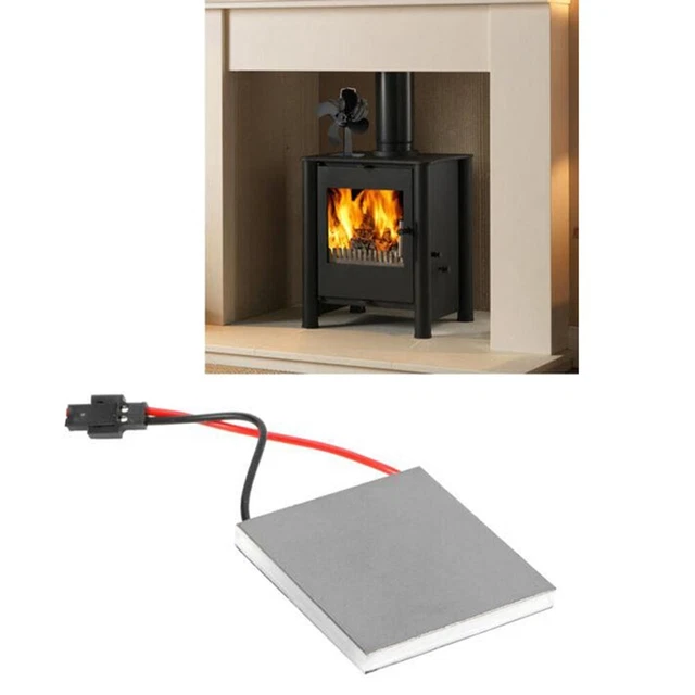 Generación hoja ventilador chimenea componente calefacción tamaño pequeño plata 40*40mm
