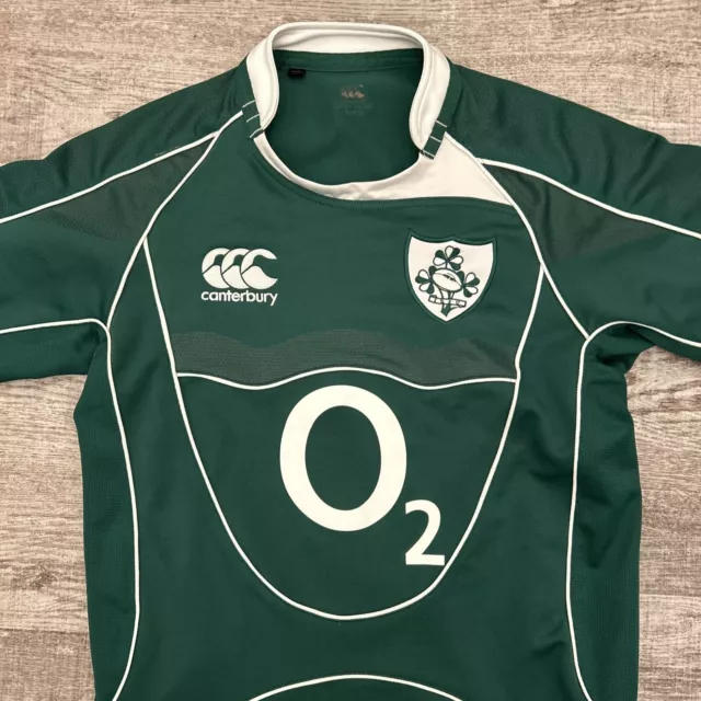 ireland rugby 2007/09 home shirt by canterbury size medium