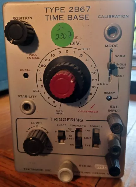 TEKTRONIX 2B67 Time Base Plug-in Module