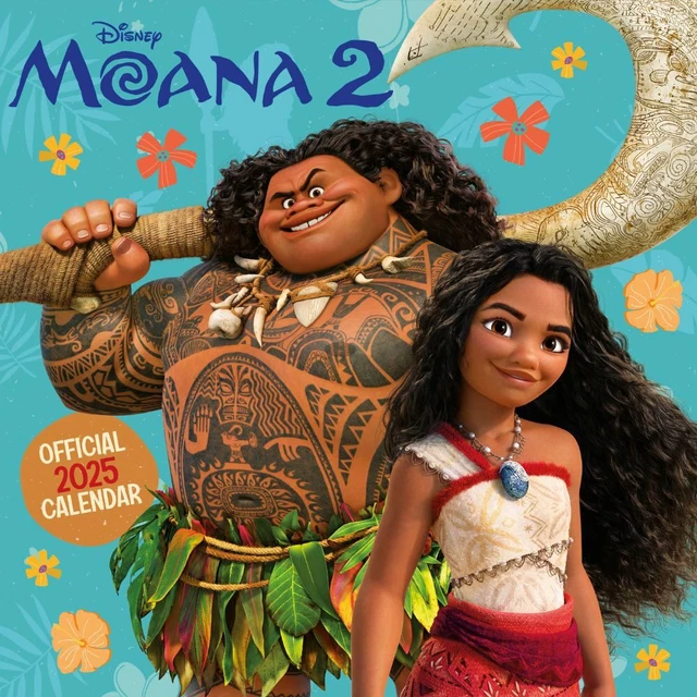 2025 CALENDAR DISNEY Moana 2 Month to View Square Calendar Official