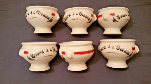 Lot de 6 bols Soupe à L'oignon DECORS DE PARIS