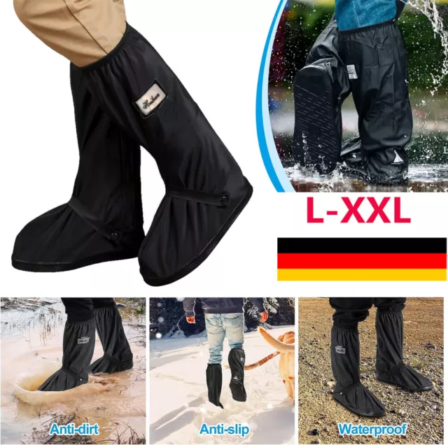 DE Wasserdicht Regenschutz Schuh Überzieher Überschuhe Schuhe Fahrrad Rutschfest