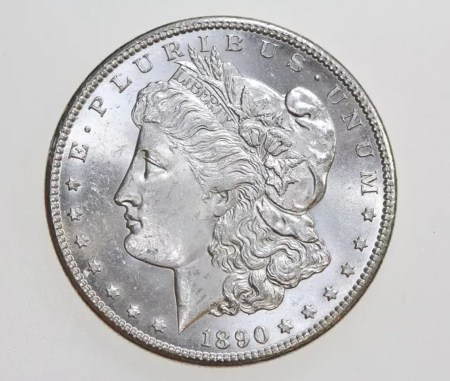 1890-Cc $1 Morgan Silver Dollar Gem Bu