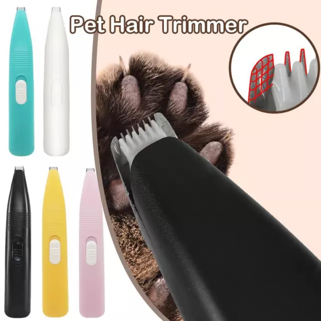 Electric Pet Hair Trimmer Dog Cat Feet Paw Shaver Cordless Grooming Kit^