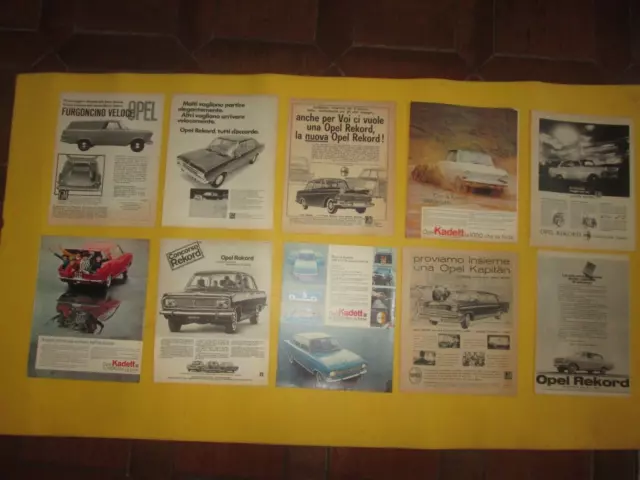 OPEL KADETT RECORD CAPTAIN 10 x Publicita' ADVERTISING Advert Advertising ADV